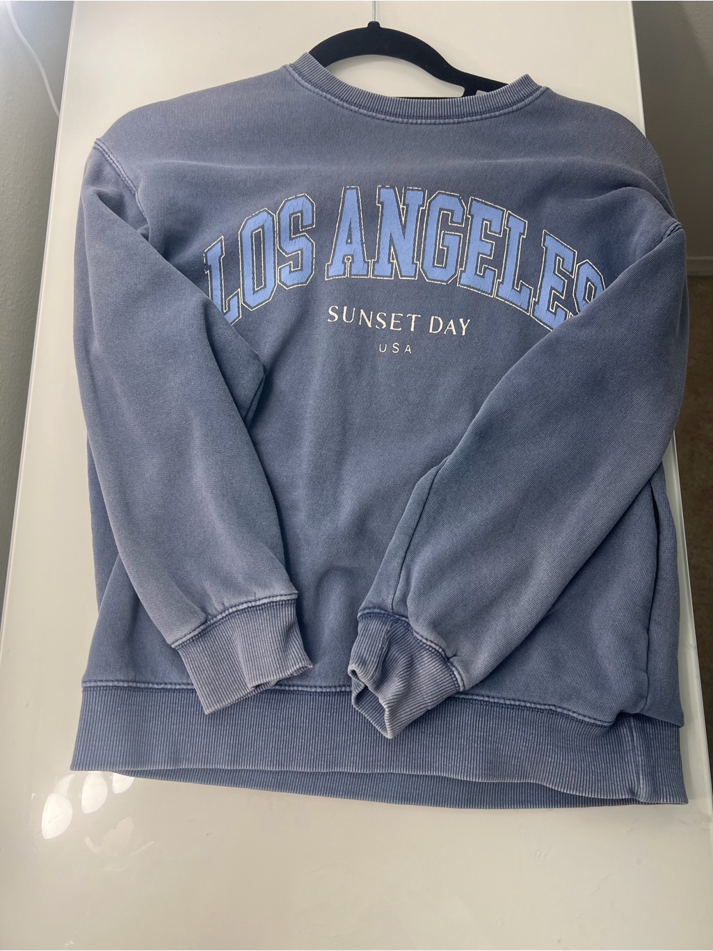 Zara Blue Los Angeles Graphic Sweatshirt
